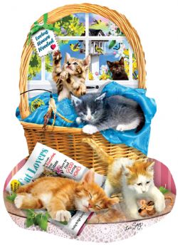 SUNSOUT CASSE-TÊTE 1000 PIÈCES - CHATONS EN LIBERTÉS (SILHOUETTE)